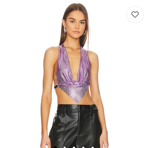 SUPERDOWN PURPLE SPARKLY TOP FROM REVOLVE - Picture 1 of 4